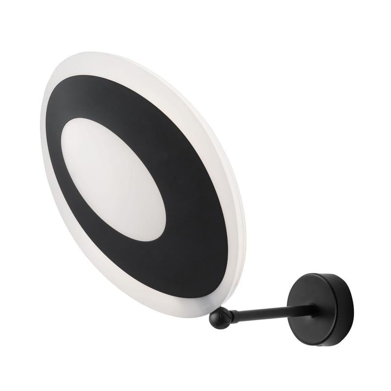 Luminaire - Appliques - Applique Olympia LED plastique blanc noir / Orientable - Nemo - Blanc & noir - Aluminium verni, Polycarbonate