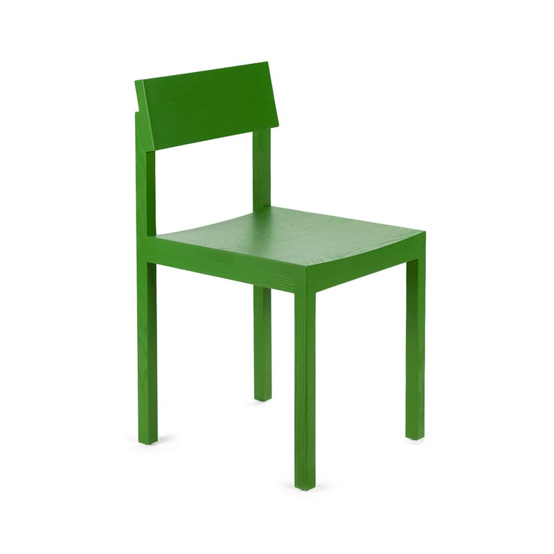 Mobilier - Chaises, fauteuils de salle à manger - Chaise Silent bois vert - valerie objects - Vert gazon - Frêne