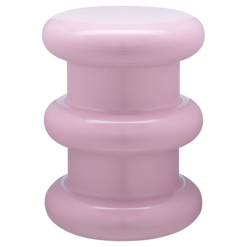 Möbel - Hocker - Hocker Pilastro plastikmaterial rosa / H 46 cm x Ø 35 cm - von Ettore Sottsass - Kartell - Rosa - Polymer, thermoplastisch & eingefärbt