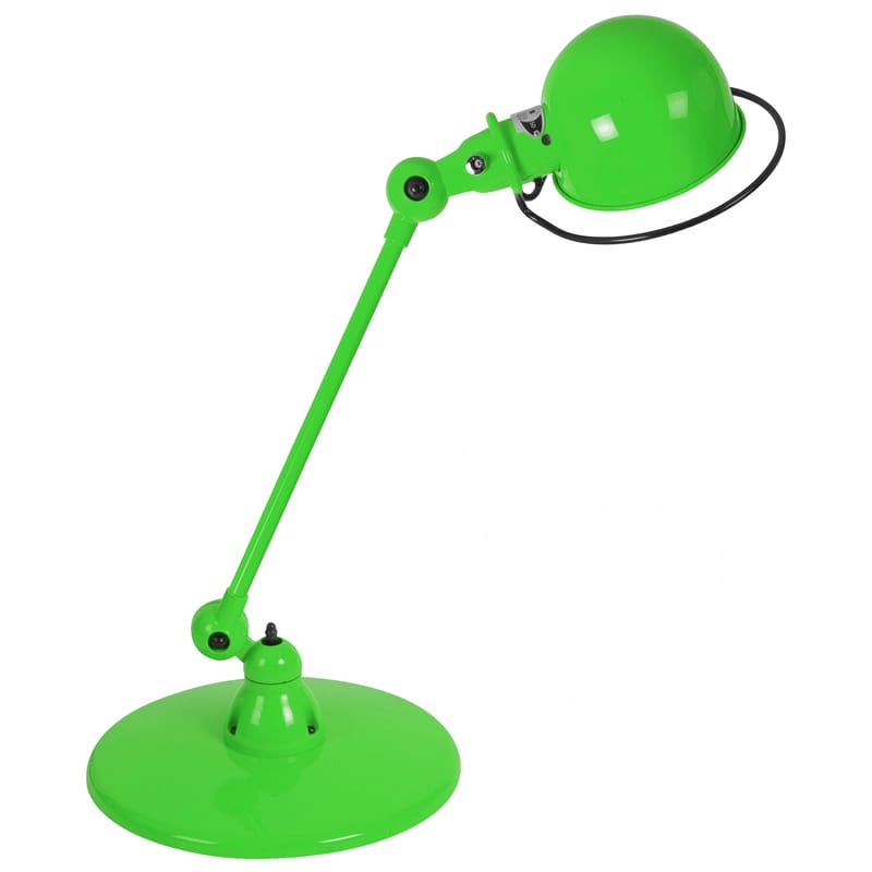Décoration - Pour les enfants - Lampe de table Loft métal vert / 1 bras - L 60 cm - Jieldé - Vert pomme brillant - Acier inoxydable