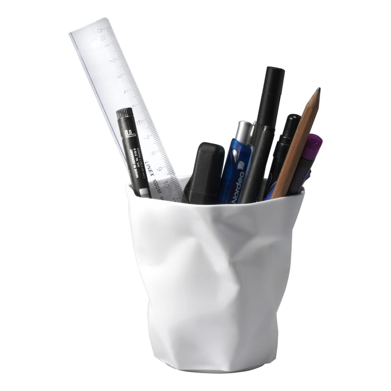 Decoration - Office - Pen Pen Pencil holder plastic material white Pencil holder - Essey - White - Polypropylene