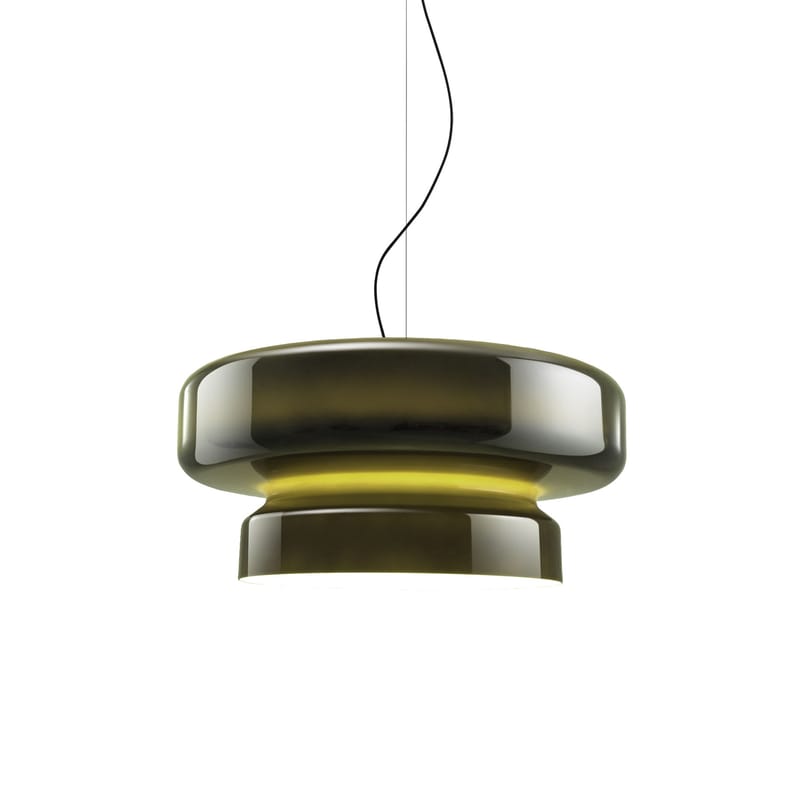 Luminaire - Suspensions - Suspension Bohemia LED plastique vert / Ø 84 cm - Marset - Vert - Polycarbonate