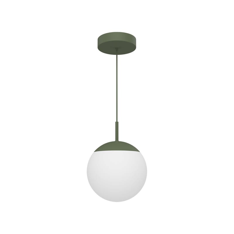 Luminaire - Suspensions - Suspension Mooon! LED métal verre vert / Bluetooth - Ø 25 cm - Fermob - Cactus - Aluminium, Verre