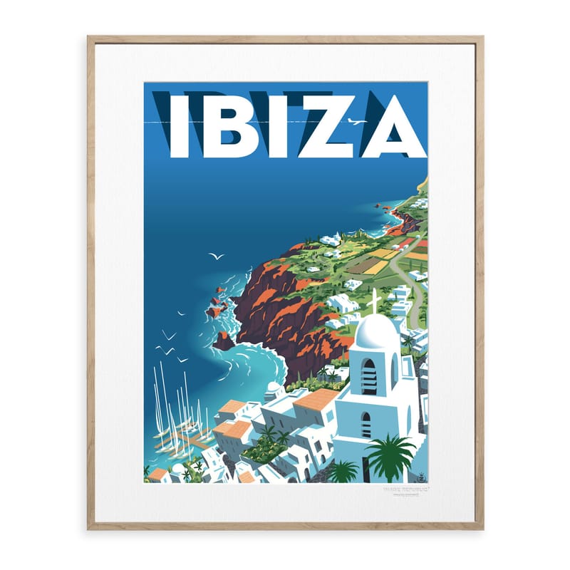 Décoration - Stickers, papiers peints & posters - Affiche Monsieur Z - Ibiza papier multicolore / 40 x 50 cm - Image Republic - Ibiza - Papier mat