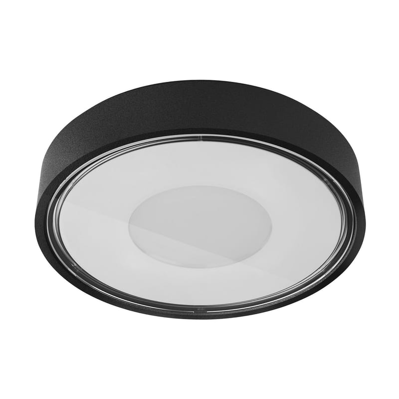Luminaire - Appliques - Applique d\'extérieur Box métal noir / Plafonnier - LED - Ø 11 cm - Panzeri - Noir - Aluminium, Thermoplastique