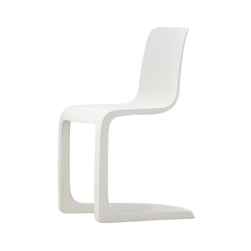 Mobilier - Chaises, fauteuils de salle à manger - Chaise EVO-C plastique blanc - Vitra - Ivoire - Polypropylène