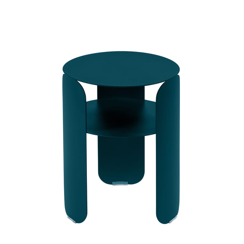 Furniture - Coffee Tables - Bebop End table metal blue / Ø 35 x H 45 cm - Fermob - Acapulco blue - Painted aluminium
