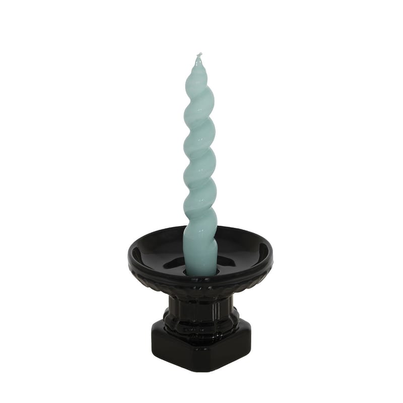 Dekoration - Kerzen, Kerzenleuchter und Windlichter - Kerzenleuchter Diane keramik schwarz / Ø 11 x H 10 cm - Maison Sarah Lavoine - Schwarzer Rettich - Keramik glasiert