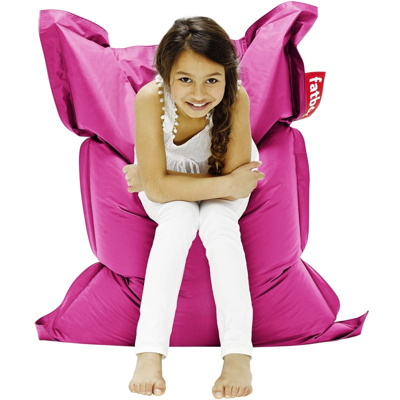 Mobilier - Compléments d\'ameublement - Pouf enfant Junior tissu rose / Nylon - 130 x 100 cm - Fatboy - Rose - Tissu