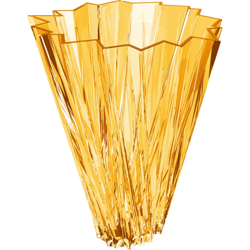 Décoration - Vases - Vase Shanghai plastique orange / Mario Bellini, 2012 - Kartell - Ambre - PMMA
