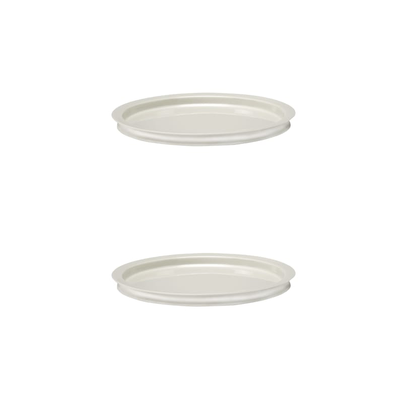 Table et cuisine - Assiettes - Assiette à mignardises Dune céramique blanc / By Kelly Wearstle - Set de 2 - Ø 17,5 cm - Serax - Blanc Albâtre - Porcelaine
