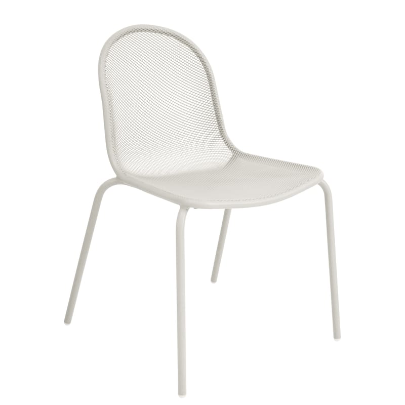 Mobilier - Chaises, fauteuils de salle à manger - Chaise empilable Nova métal blanc - Emu - Blanc - Acier verni