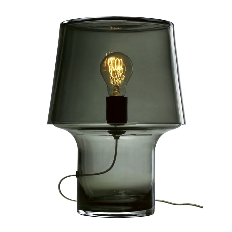 Luminaire - Lampes de table - Lampe de table Cosy in Grey verre gris transparent / H 32 cm - Muuto - Gris transparent - Verre