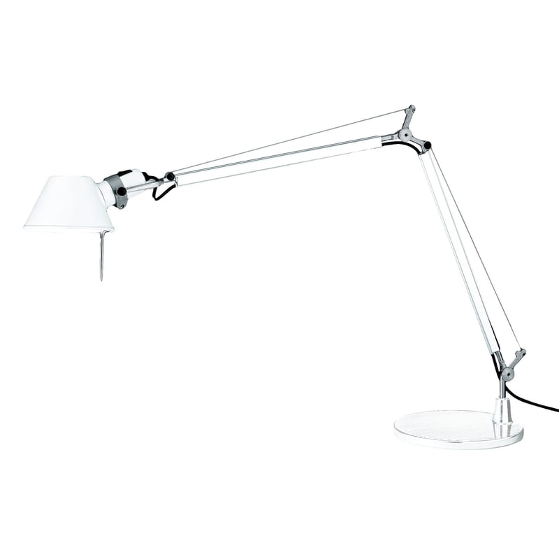 Luminaire - Lampes de table - Lampe de table Tolomeo métal blanc - Artemide - Blanc - Aluminium