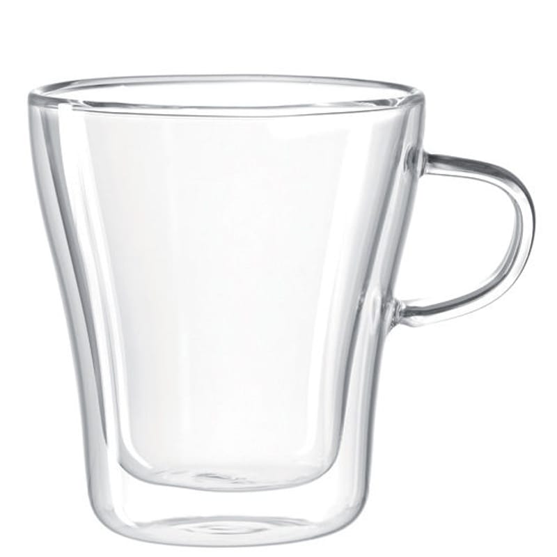 Table et cuisine - Tasses et mugs - Mug Duo verre transparent / 180 ml - Leonardo - 180 ml / Transparent - Verre