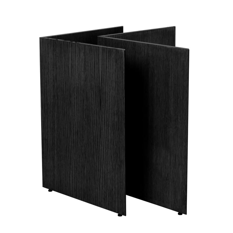 Mobilier - Tables - Paire de tréteaux Mingle Large bois noir / L 78 cm - Ferm Living - Noir - MDF plaqué chêne