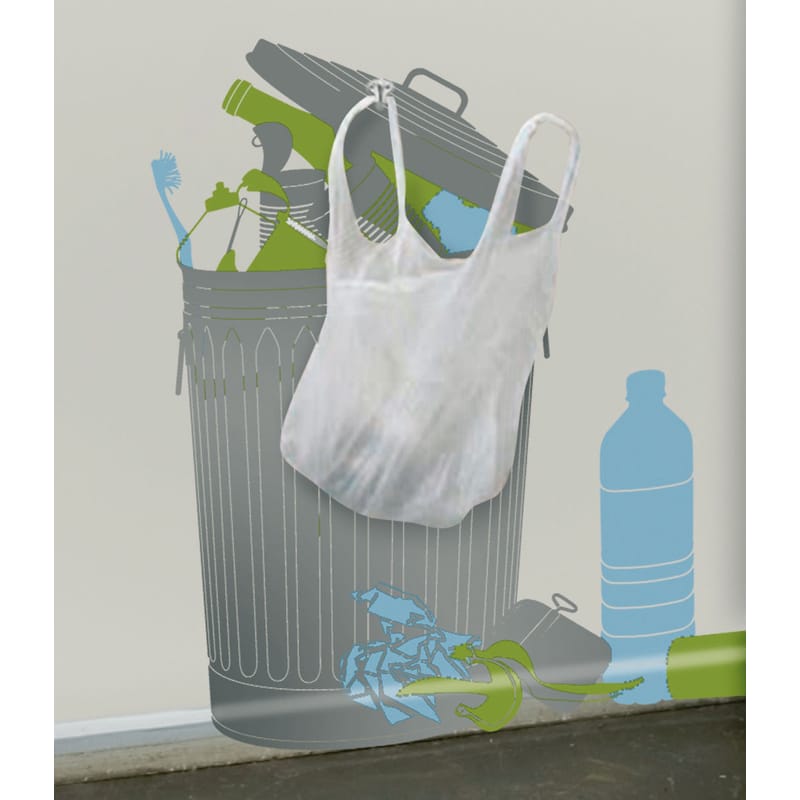 Décoration - Tendance humour & décalage - Sticker Vynil+plastic bags plastique papier gris - Domestic - Gris - vert - bleu - Vinyle