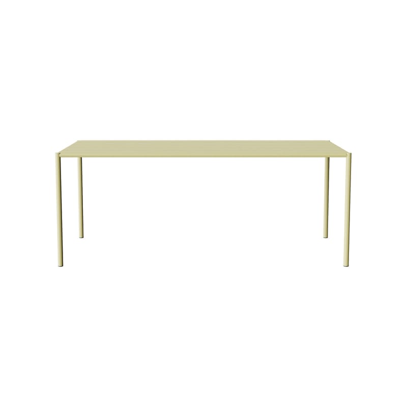 Jardin - Tables de jardin - Table rectangulaire Sine métal jaune / 189 x 94,5 cm - NINE - Jaune - Acier inoxydable