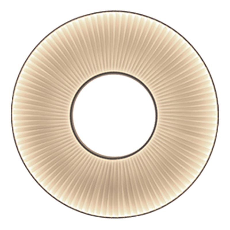 Luminaire - Appliques - Applique Iris métal tissu blanc beige LED / Ø 80 cm - Dix Heures Dix - Ø 80 cm / Tissu blanc - Métal, Tissu
