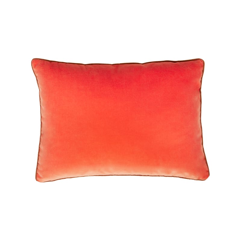 Décoration - Coussins - Coussin Bibi Big tissu jaune rouge orange par José Lévy / 48 x 35 cm - Exclusivité Made In Design - Lelièvre Paris - Capucine/ Jaune Colza (velours) - Mousse, Tissu