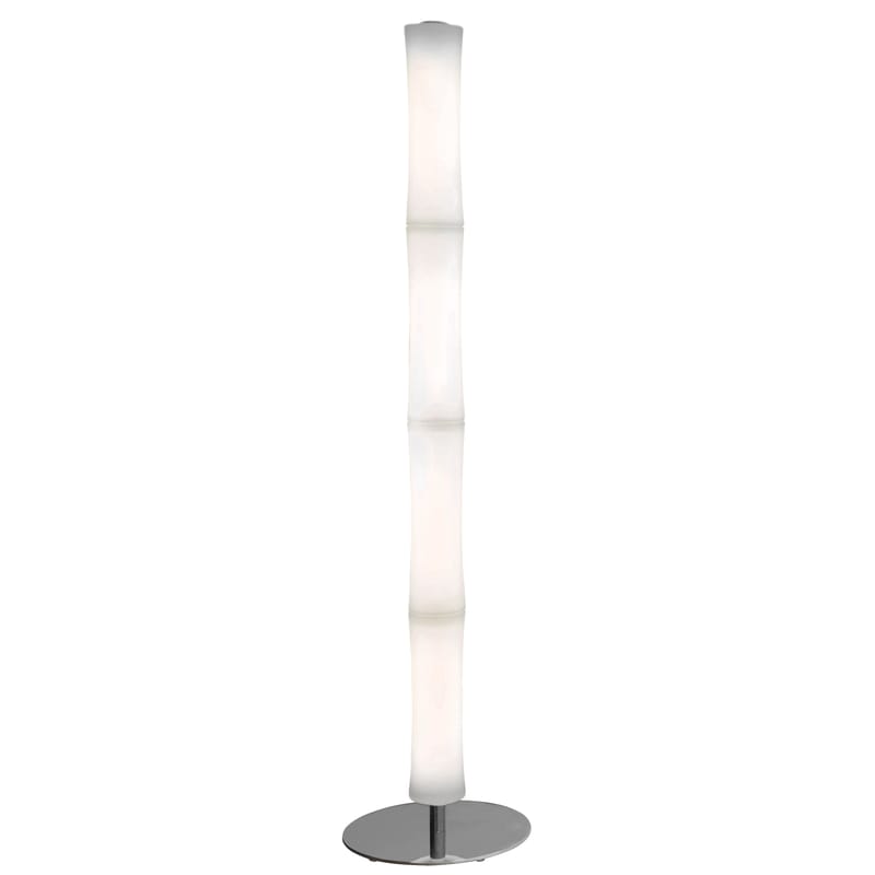 Luminaire - Lampadaires - Lampadaire Také 04 plastique blanc LED - H 178 cm - Lumen Center Italia - Blanc / Base Chromée - Aluminium, Polyéthylène