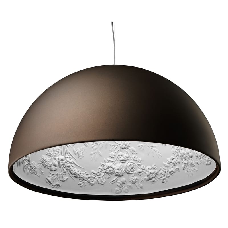 Luminaire - Suspensions - Suspension Skygarden 1 métal pierre marron / Ø 60 cm - Plâtre & aluminium - Flos - Bronze mat - Aluminium, Plâtre