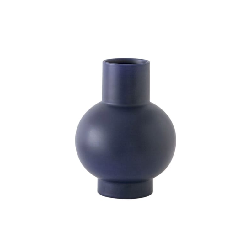 Décoration - Vases - Vase Strøm Small céramique bleu / H 16 cm - Fait main / Nicholai Wiig-Hansen, 2016 - raawii - Bleu - Céramique