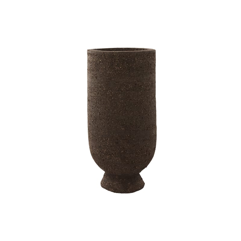 Décoration - Vases - Vase Terra céramique marron / Ø 13 x H 27 cm - Argile - AYTM - Ø 13 x H 27 cm / Marron Java - Argile