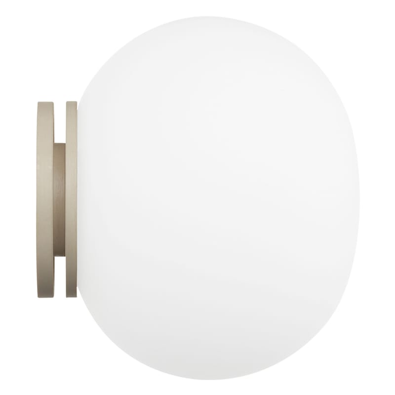 Luminaire - Appliques - Applique Mini Glo-Ball verre blanc / Plafonnier - Ø 11 cm - Flos - Ø 11 cm - Verre