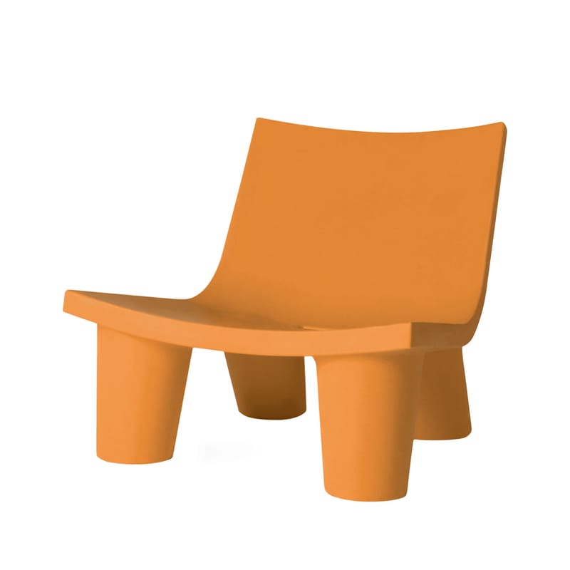 Mobilier - Mobilier Ados - Fauteuil bas Low Lita plastique orange - Slide - Orange - polyéthène recyclable