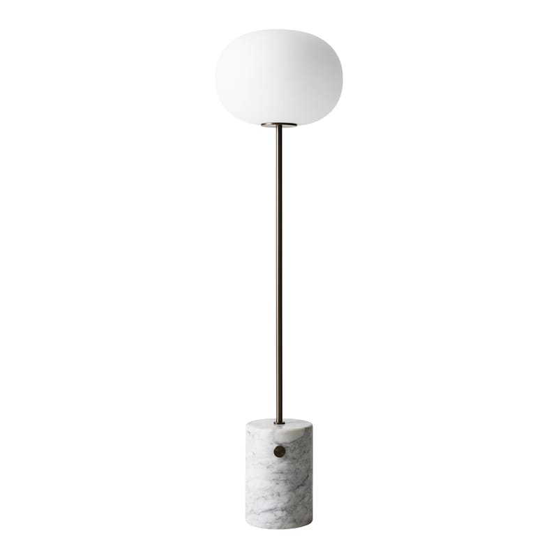 Marble and brass shop floor lamp
