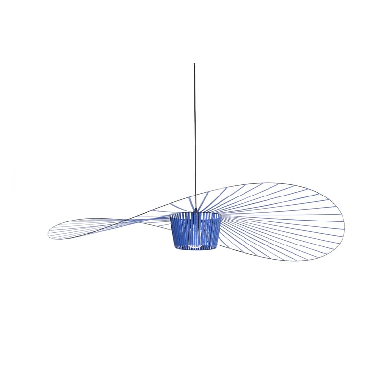 Lighting - Pendant Lighting - Vertigo Pendant plastic material blue / Ø 140 cm - Petite Friture - Cobalt blue - Fibreglass, Polyurethane