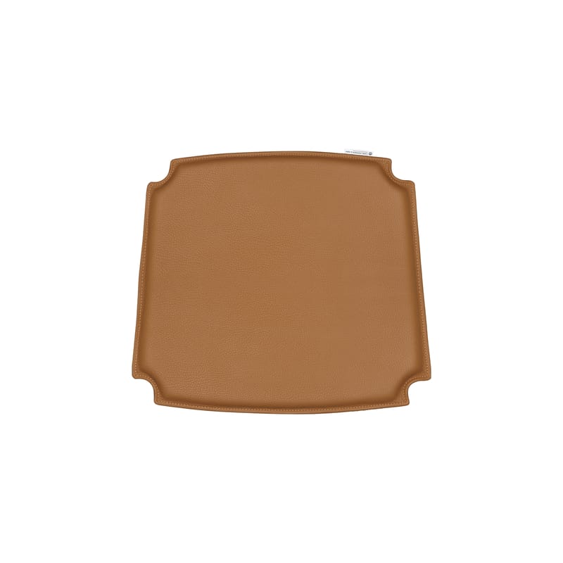 Mobilier - Chaises, fauteuils de salle à manger - Accessoire  cuir marron / Coussin pour Wishbone Chair - CARL HANSEN & SON - Cuir golden brown (Loke 7050) - Cuir, Mousse polyuréthane