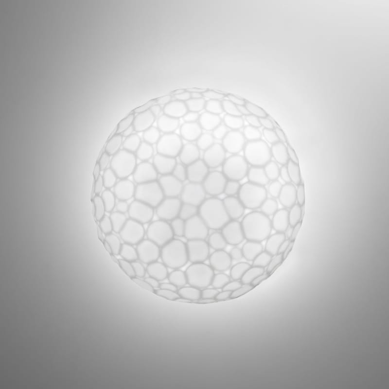Luminaire - Appliques - Applique Meteorite LED verre blanc / Plafonnier - Ø 15 cm - Artemide - Ø 15 cm / Blanc - Verre soufflé