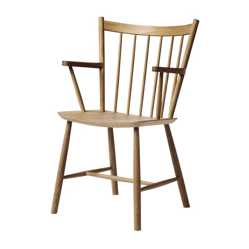 Mobilier - Chaises, fauteuils de salle à manger - Fauteuil J42 bois naturel / Réédition 1950 - Hay - Chêne huilé - Chêne huilé