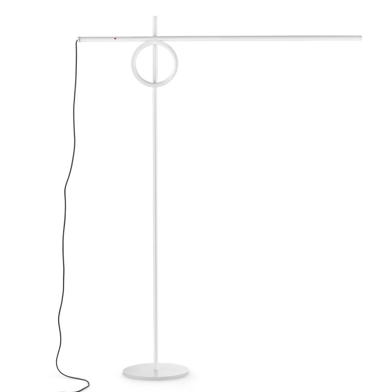 Luminaire - Lampadaires - Lampadaire Tangent XL métal blanc / Orientable - H 203 cm - Pallucco - Blanc - Aluminium