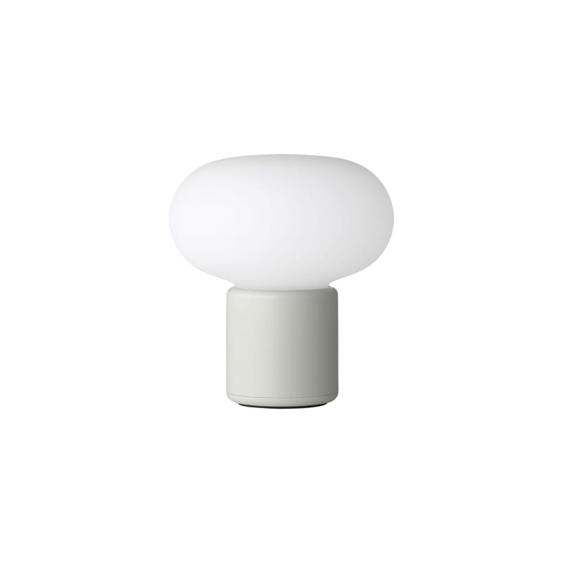Luminaire - Lampes de table - Lampe extérieur sans fil rechargeable Karl-Johan LED plastique gris - NEW WORKS - Gris clair - ABS, Polyéthylène