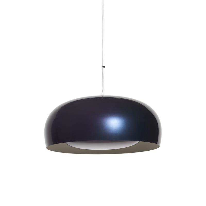 Luminaire - Suspensions - Suspension Brush Grande métal noir / Ø 60 cm - Petite Friture - Irisé - Aluminium