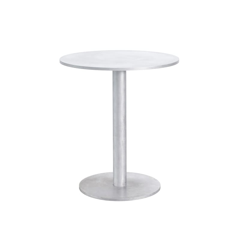 Jardin - Tables de jardin - Table ronde S gris métal /  Aluminium - Ø 65,5 cm - valerie objects - Aluminium - Aluminium
