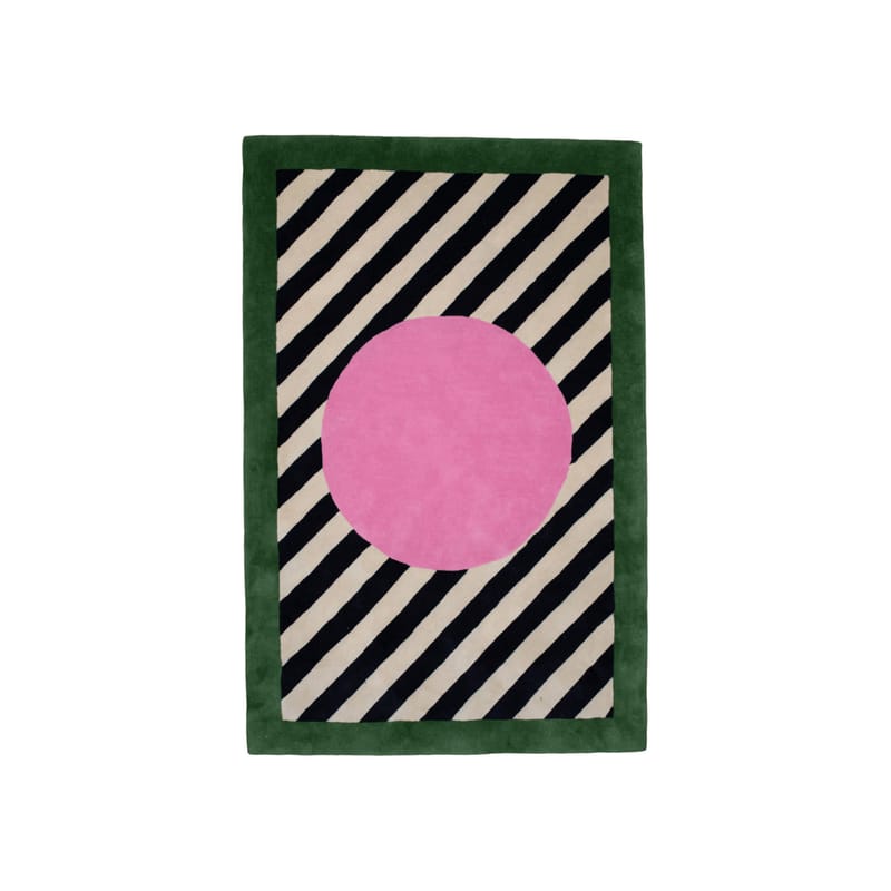 Décoration - Tapis - Tapis Pink Sfera / 180 x 120 cm - Laine tuftée main - COLORTHERAPIS - 180 x 120 cm / Rose - Laine de Nouvelle-Zélande