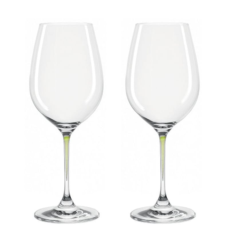 Table et cuisine - Verres  - Verre à vin La Perla verre vert transparent / Set de 2 - Leonardo - Vert - Verre Teqton®
