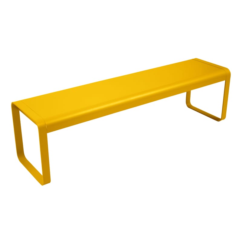 Mobilier - Bancs - Banc Bellevie métal jaune / L 161 cm - 4 places - Fermob - Miel - Acier, Aluminium