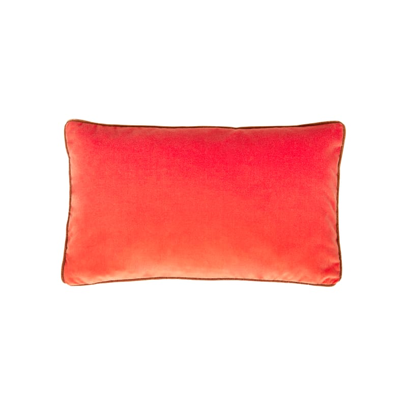 Interni - Cuscini  - Cuscino Bibi court tessuto giallo rosso arancione / 42 x 25 cm - Esclusiva - Lelièvre Paris - Nasturzio / Giallo Colza - Espanso, Tessuto