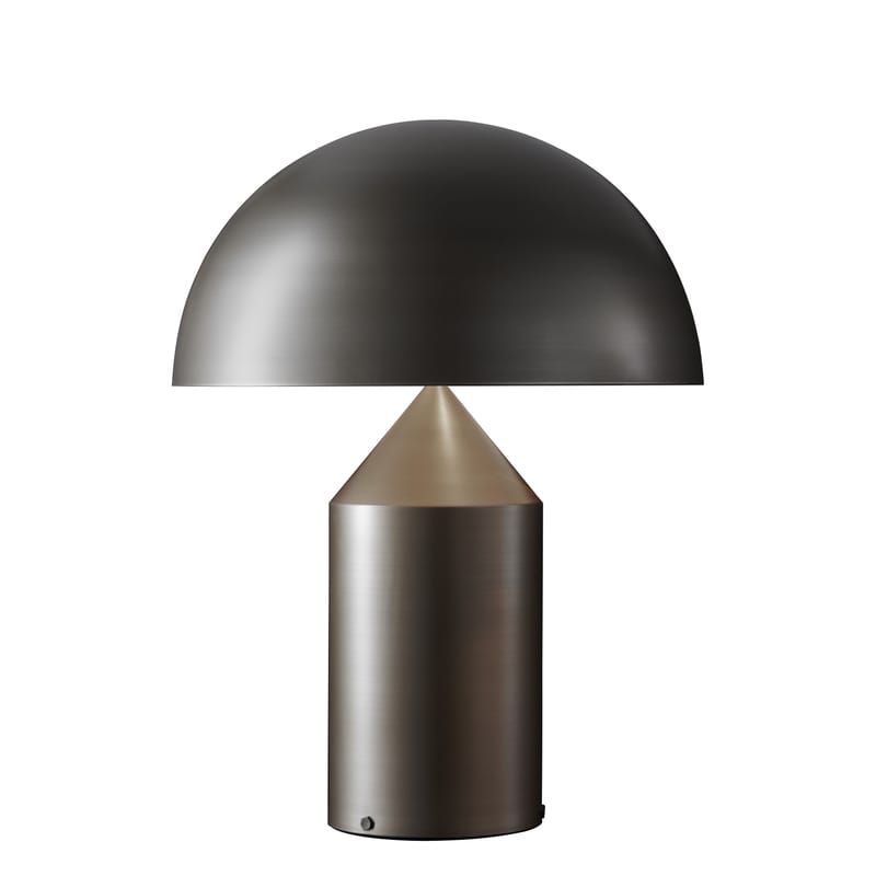 Luminaire - Lampes de table - Lampe de table Atollo Large métal / H 70 cm / Vico Magistretti, 1977 - O luce - Bronze (métal) - Aluminium verni
