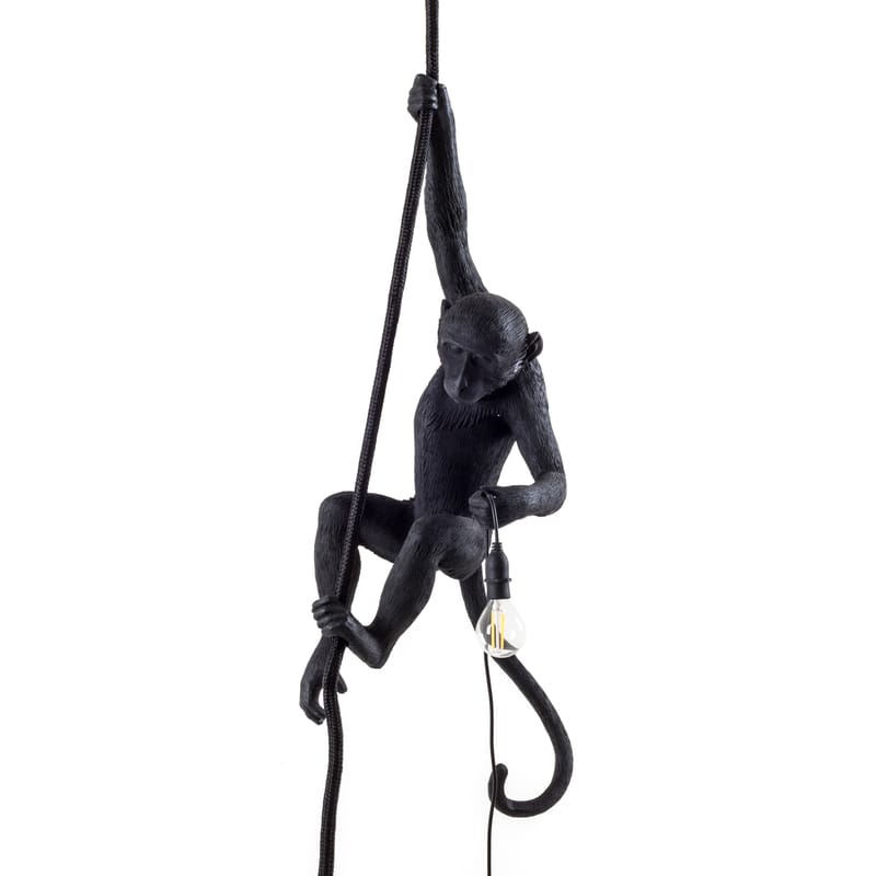 Seletti Monkey Hanging Outdoor pendant black Made In Design UK