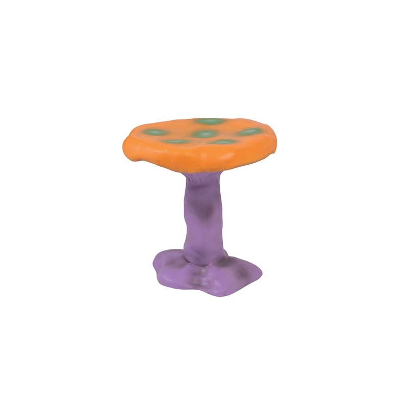 Mobilier - Tabourets bas - Tabouret Amanita multicolore / Fibre de verre - Ø 44 x H 41 cm - Seletti - Orange & violet - Fibre de verre