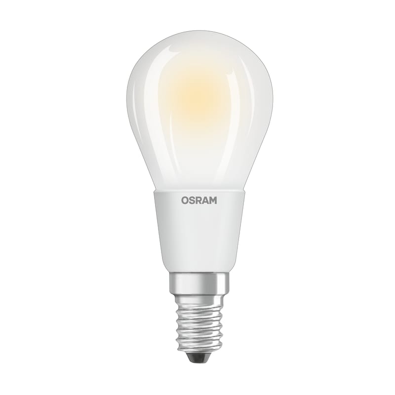 Luminaire - Ampoules et accessoires - Ampoule LED E14 dimmable  verre blanc / Sphérique dépolie - 5W=40W (2700K, blanc chaud) - Osram - 5W=40W - Verre