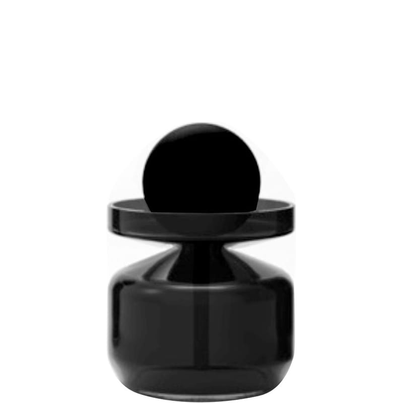 Tavola - Sale, pepe e olio  - Flacone Objets 2822 vetro nero / Tappo dosatore a pipetta - 250 ml - Petite Friture - H 8,9 cm - Nero - Vetro