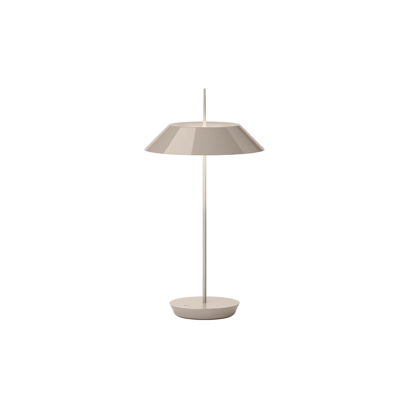 Luminaire - Lampes de table - Lampe sans fil rechargeable Mayfair MINI LED plastique beige / H 38 cm - Vibia - Beige - Acier inoxydable, Polycarbonate