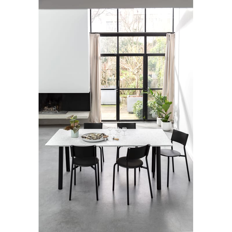Modern plastic sales dining table
